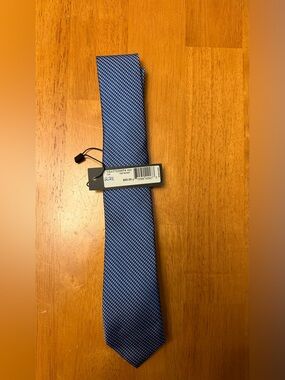 Andrew Marc Blue Micro-Check Men's Tie